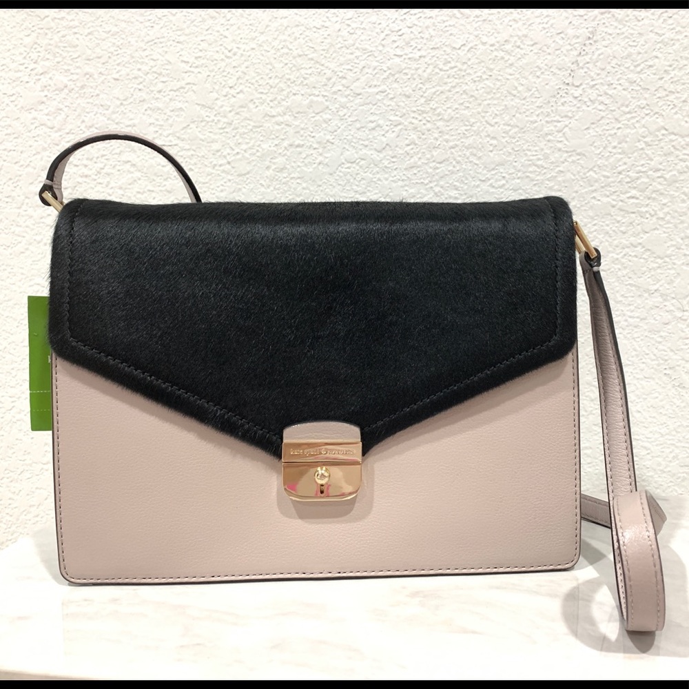 NWT Kate Spade Beige & black crossbody Hyde Place